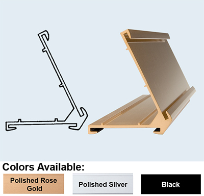 Double Sided Holder 1/16x8 Gold